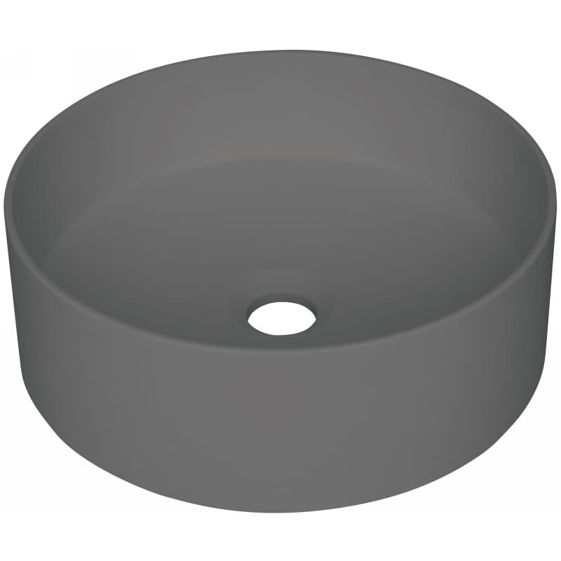 Раковина Silia, граніт, кругла, без крила, 360х105мм, антрацит Deante (CQS_TU4S)