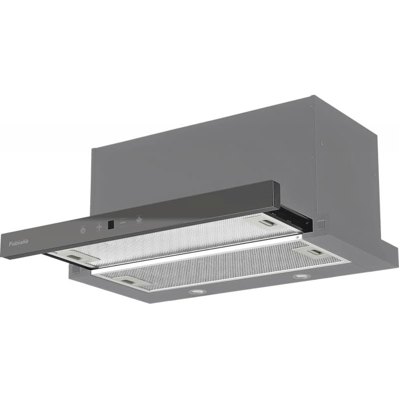 Вытяжка телескопическая титаниум Smart 60 Lux Titanium Glass Fabiano