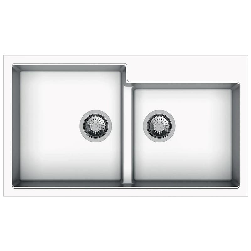 Мийка граніт Navio 86x50x20 Alpine White Fabiano