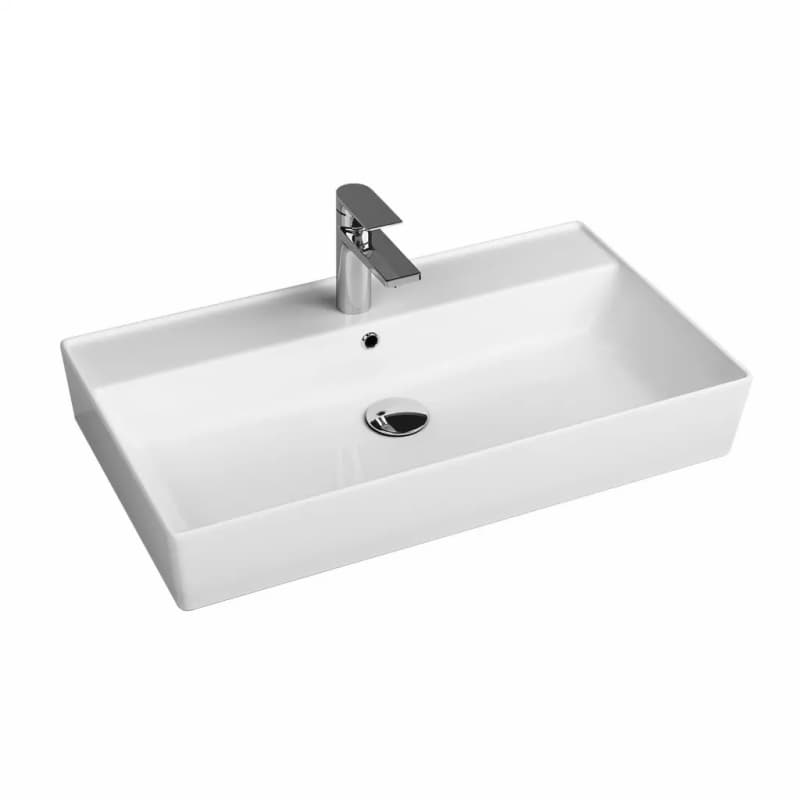 Умивальник підвісний Cross Line 80x45 см, білий Quarter Bath (70CL23080.00.1.3.01)