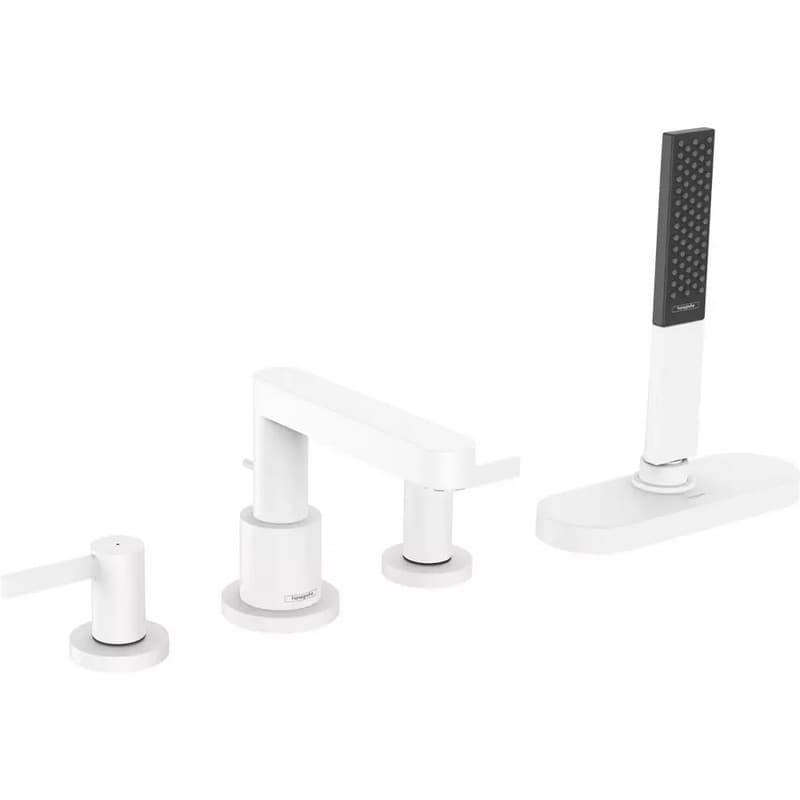 Смеситель на край ванны Finoris 4 отверстия с sBox, Matt White Hansgrohe (76444700) Смеситель на край ванны Finoris 4 отверстия с sBox, Matt White Hansgrohe (76444700)