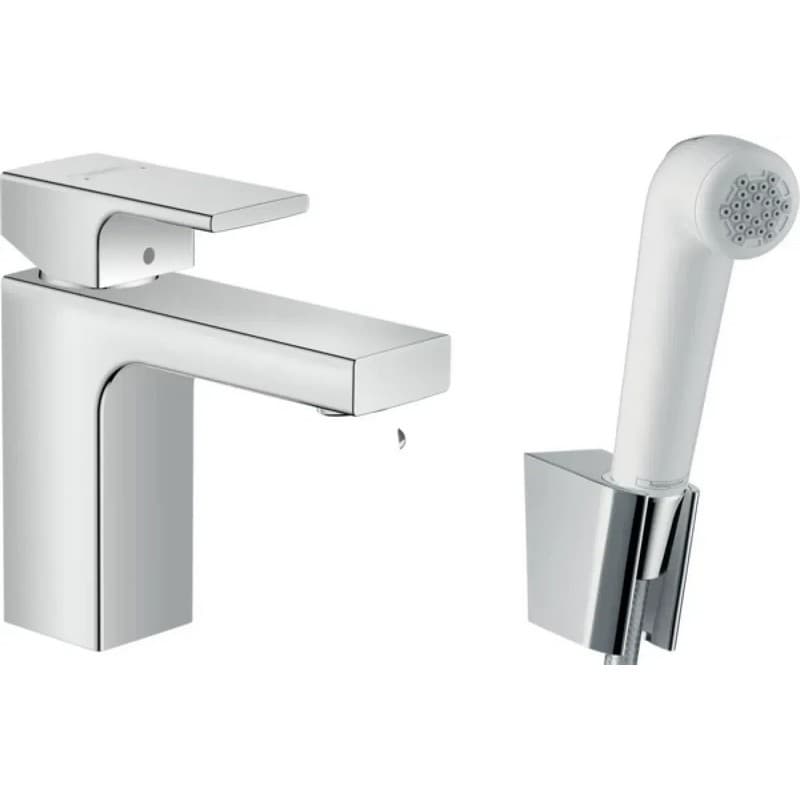 Змішувач для умивальника Vernis Shape 100 з гігієнічної лійкою Chrome Hansgrohe (71216000) Змішувач для умивальника Vernis Shape 100 з гігієнічної лійкою Chrome Hansgrohe (71216000)