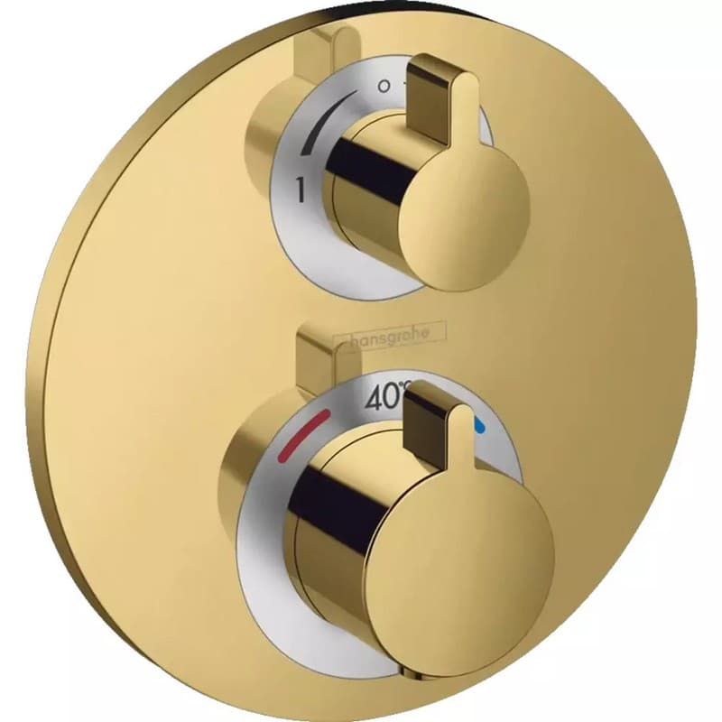 Термостат скрытого монтажа Ecostat Square двухрежимный Polished Gold Optic Hansgrohe (15758990) Термостат скрытого монтажа Ecostat Square двухрежимный Polished Gold Optic Hansgrohe (15758990)