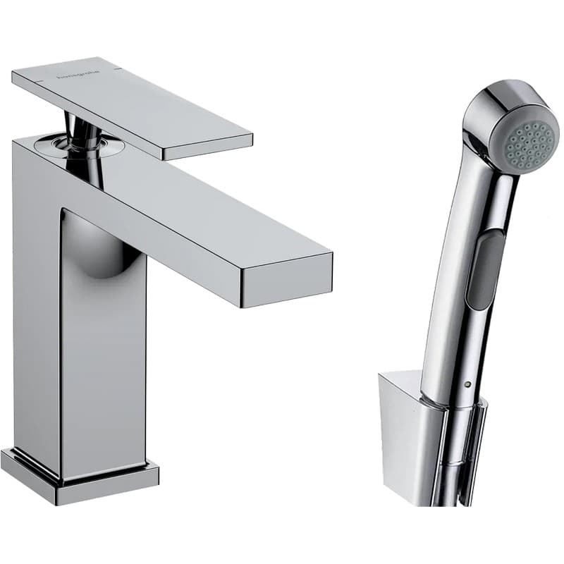 Смеситель для умывальника Tecturis E 110 с гигиенической лейкой Chrome Hansgrohe (73210000) Смеситель для умывальника Tecturis E 110 с гигиенической лейкой Chrome Hansgrohe (73210000)