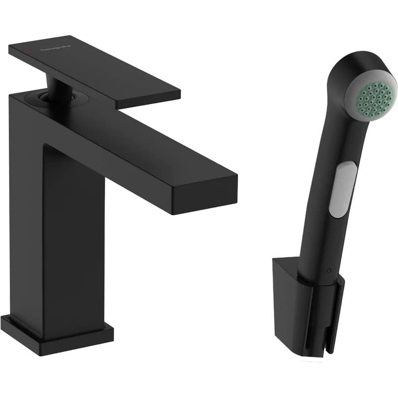 Змішувач для умивальника Tecturis E 110 з гігієнічною лійкою Matt Black Hansgrohe (73210670) Змішувач для умивальника Tecturis E 110 з гігієнічною лійкою Matt Black Hansgrohe (73210670)
