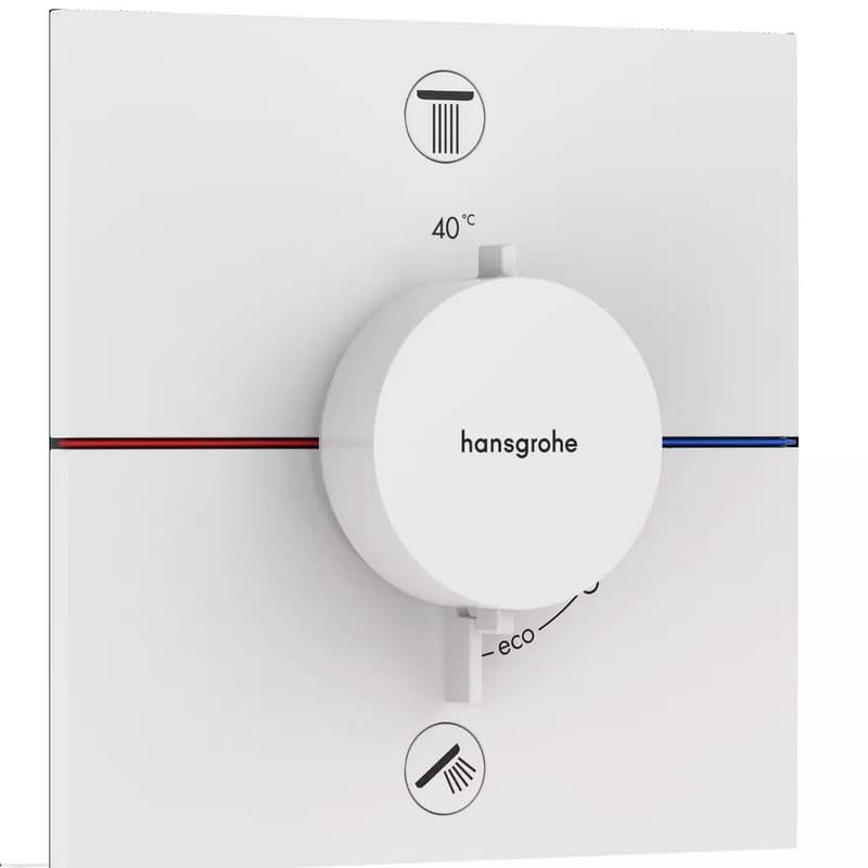 Термостат скрытого монтажа ShowerSelect Comfort E на 2 функции Matt White Hansgrohe (15572700) Термостат скрытого монтажа ShowerSelect Comfort E на 2 функции Matt White Hansgrohe (15572700)