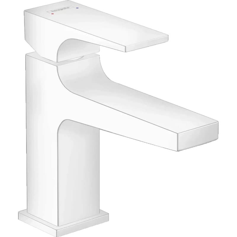 Смеситель для умывальника Metropol 100 с донным клапаном push-open, Matt White Hansgrohe (32500700) Смеситель для умывальника Metropol 100 с донным клапаном push-open, Matt White Hansgrohe (32500700)