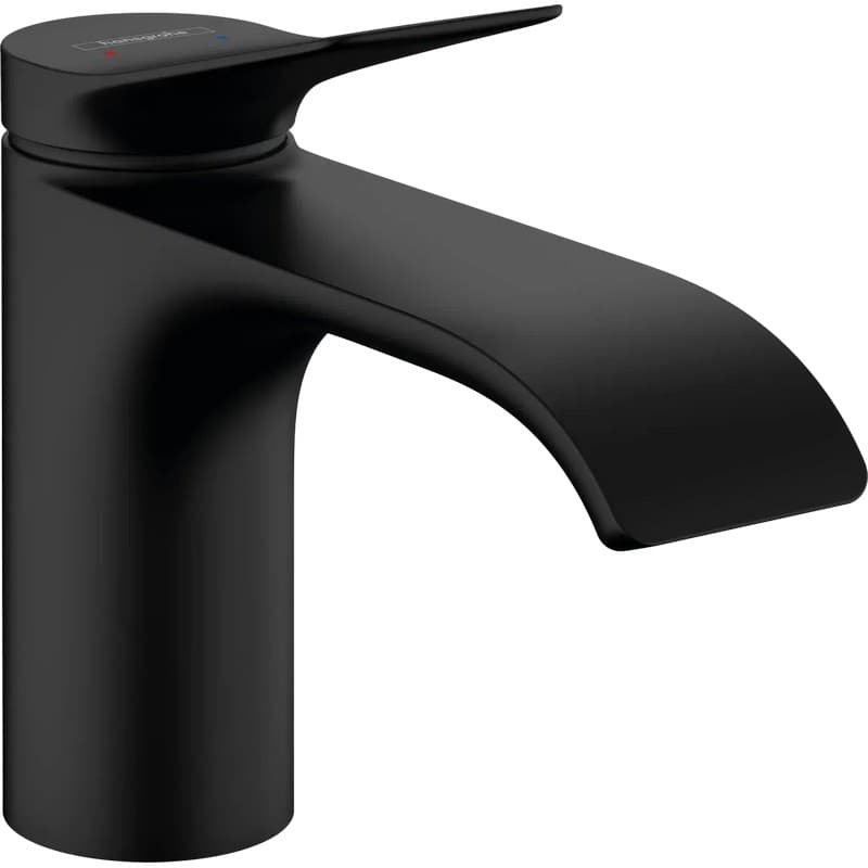 Змішувач для умивальника Vivenis 80 з донним клапаном pop-up Matt Black Hansgrohe (75010670)