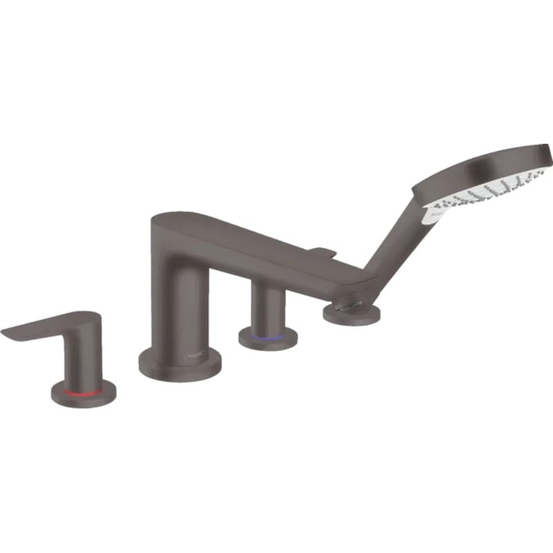Змішувач врізний на край ванни Talis E на 4 отвори, Brushed Black Chrome Hansgrohe (71748340) Змішувач врізний на край ванни Talis E на 4 отвори, Brushed Black Chrome Hansgrohe (71748340)