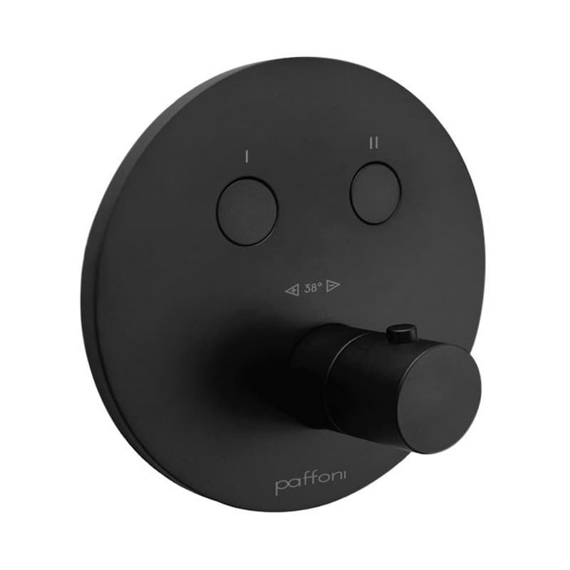 Термостат для душа Compact box скрытого монтажа (2 функции), черный матовый (CPT018NO) Paffoni Термостат для душа Compact box скрытого монтажа (2 функции), черный матовый (CPT018NO) Paffoni