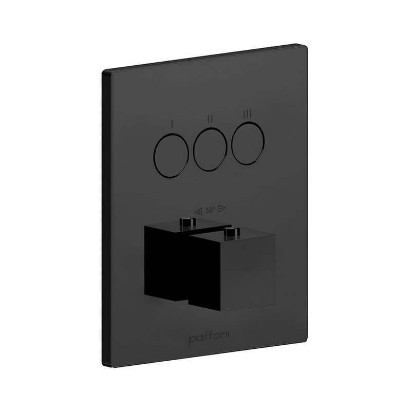 Термостат для душа (наружная часть) Compact box (3 функции), черный матовый (CPT519NO) Paffoni Термостат для душа (наружная часть) Compact box (3 функции), черный матовый (CPT519NO) Paffoni
