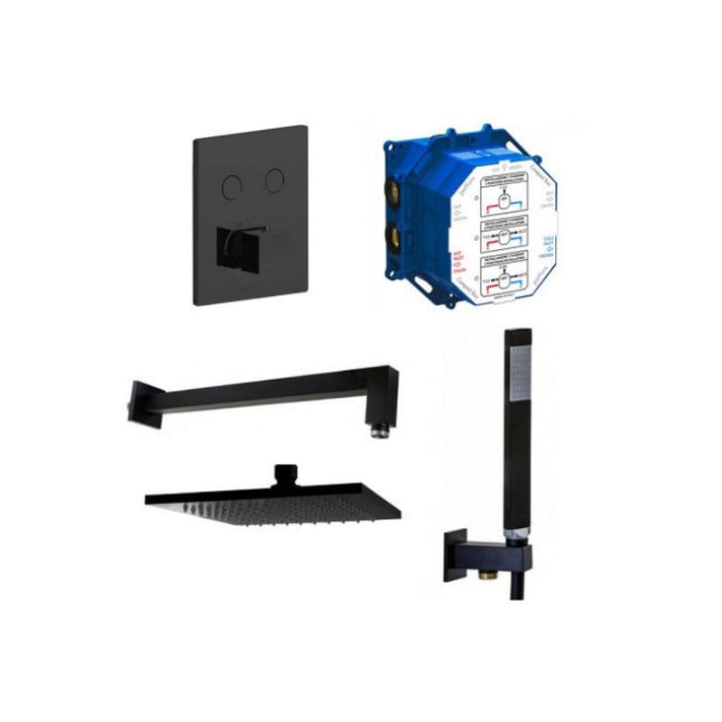 Душевый набор Compact-T Quadro, черный матовый (Kit Compact-T Quadro Nero) Paffoni Душевый набор Compact-T Quadro, черный матовый (Kit Compact-T Quadro Nero) Paffoni