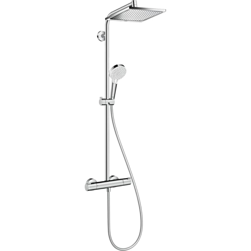 Душова система Crometta E Showerpipe EcoSmart 240 1jet з термостатом Chrome Hansgrohe (27281000) Душова система Crometta E Showerpipe EcoSmart 240 1jet з термостатом Chrome Hansgrohe (27281000)