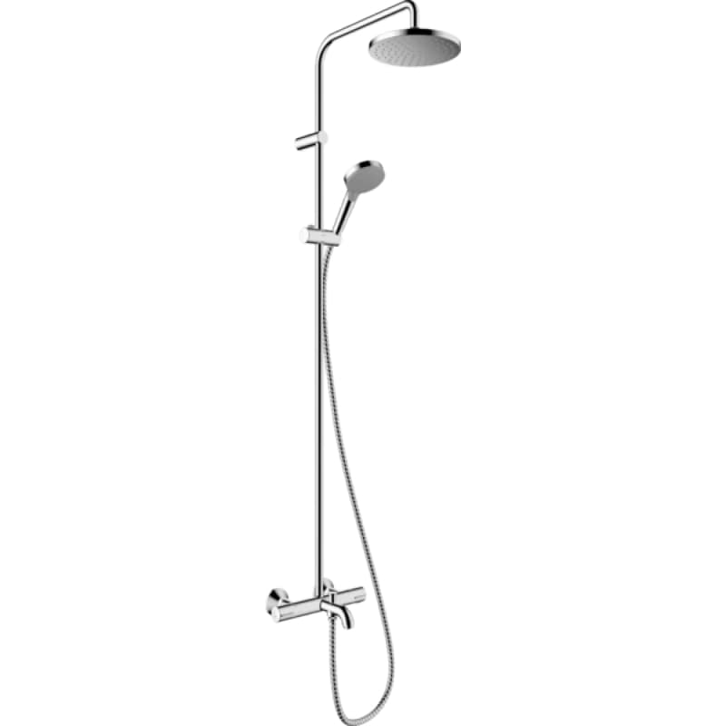 Душова система Vernis Blend 200 1jet EcoSmart для ванни з термостатом Chrome Hansgrohe (26079000) Душова система Vernis Blend 200 1jet EcoSmart для ванни з термостатом Chrome Hansgrohe (26079000)