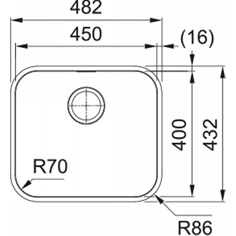 Мийка нерж. SRX 110-45 (МПС) Franke (122.0739.592)