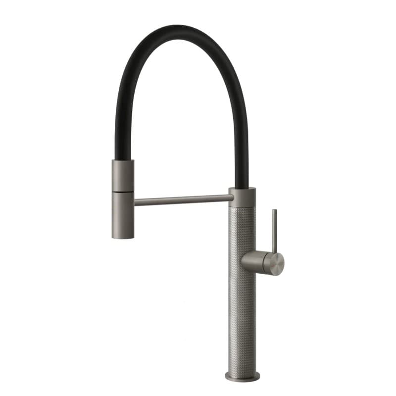 Смеситель для кухни Gessi316 Steel Brushed шланг черный (60014239) Смеситель для кухни Gessi316 Steel Brushed шланг черный (60014239)