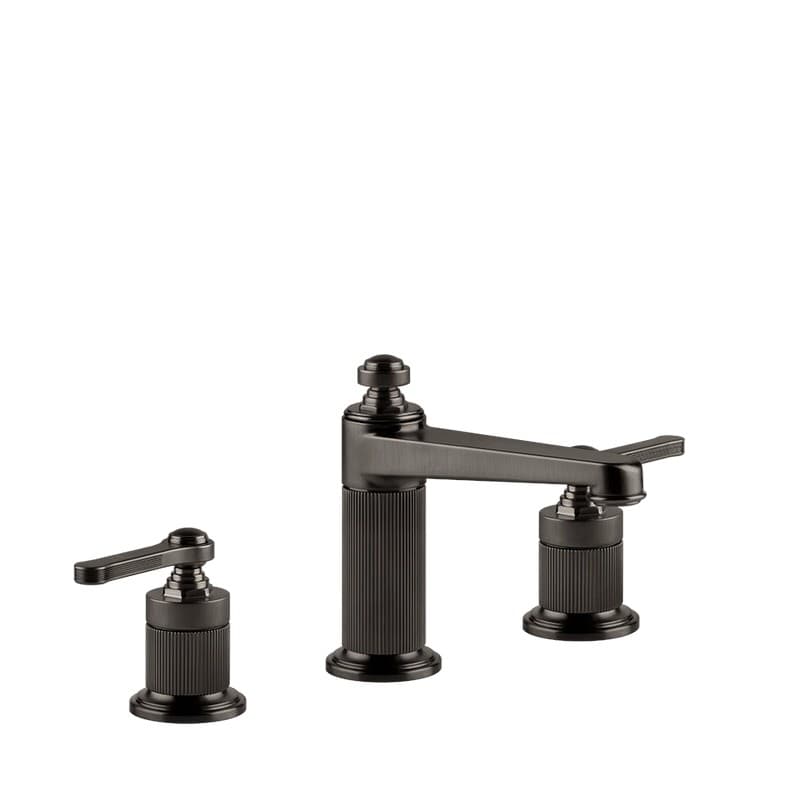 Змішувач для умивальника Gessi Venti 20 3 отвори, середній Black Metal Bruched PVD (65014707) Gessi