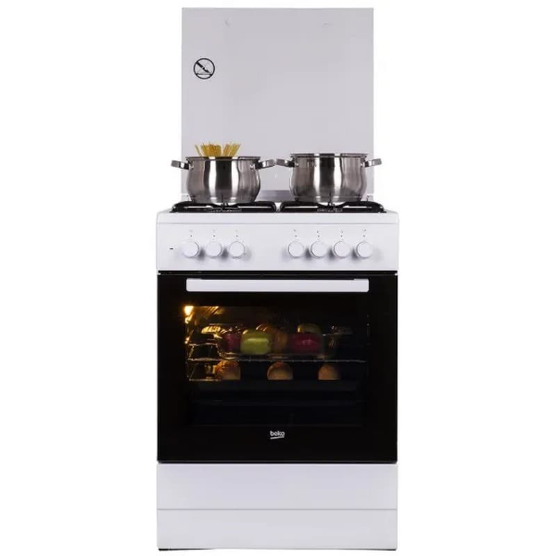 Плита комбінована біла FSM62120DW Beko