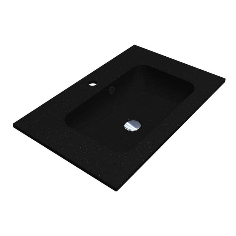 Умивальник DELLA 700 MIRASTONE black shine mirastone Miraggio