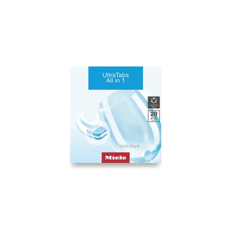 Таблетки для посудомийних машин UltraTabs All in 1 (20 шт.) Miele Таблетки для посудомийних машин UltraTabs All in 1 (20 шт.) Miele