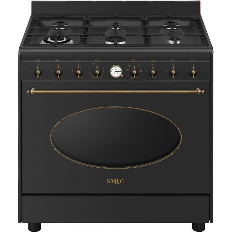 Варильний центр CO90GMAN2 90 см антрацит Smeg (COLONIALE)