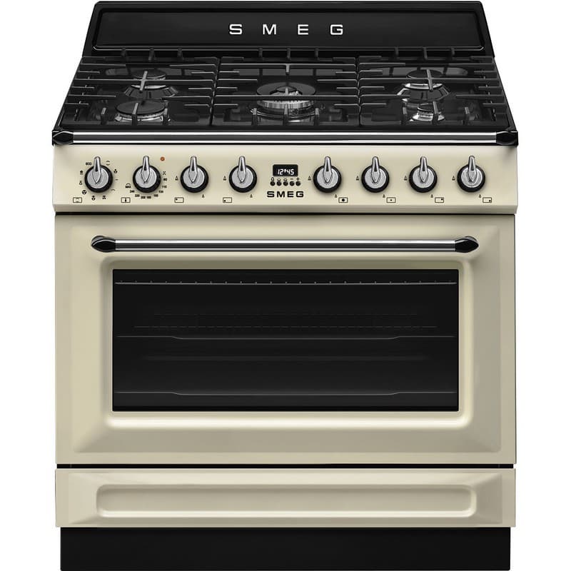 Варильний центр TR90GMP 90 см кремовий Smeg (VICTORIA) Варильний центр TR90GMP 90 см кремовий Smeg (VICTORIA)