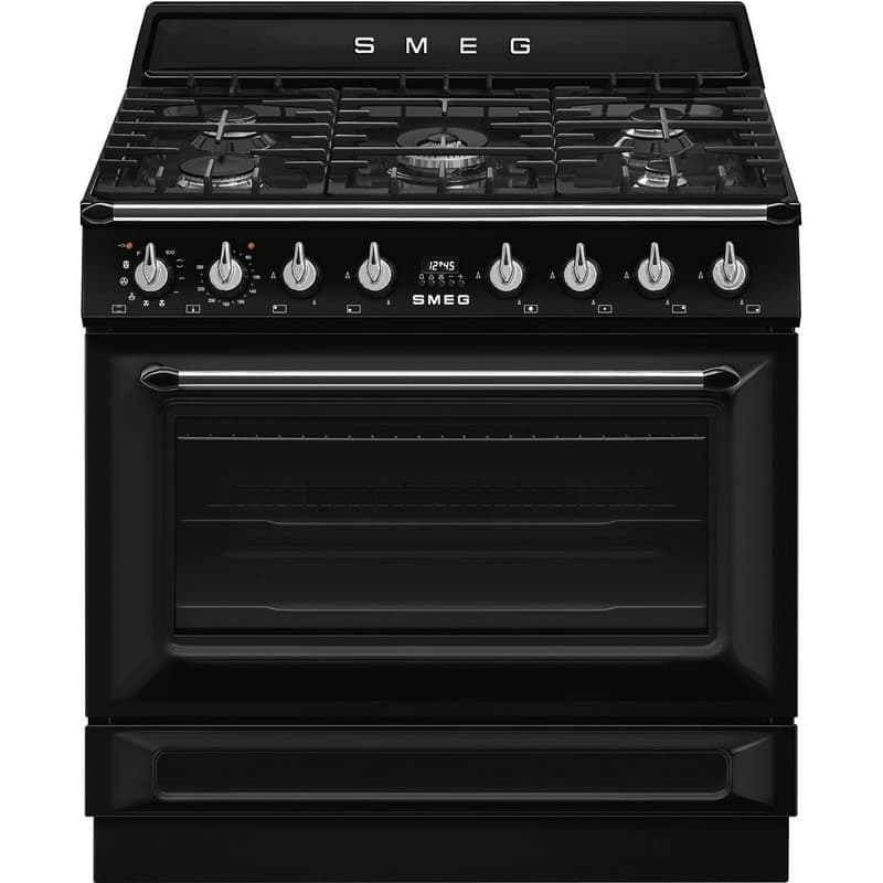 Варильний центр TR90GPBL 90 см чорний Smeg (VICTORIA)