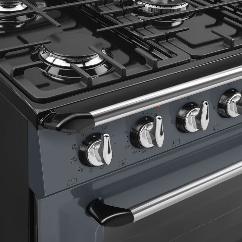 Варильний центр TR90GPGR 90 см сірий Smeg (VICTORIA) Варильний центр TR90GPGR 90 см сірий Smeg (VICTORIA)