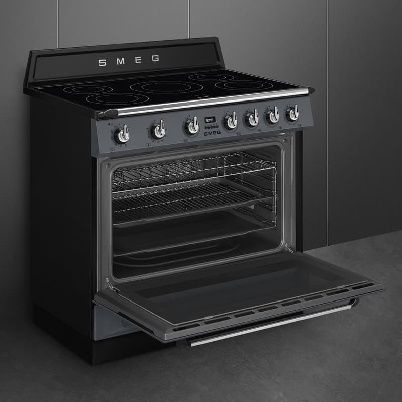 Варильний центр TR90IPGR 90 см сірий Smeg (VICTORIA) Варильний центр TR90IPGR 90 см сірий Smeg (VICTORIA)