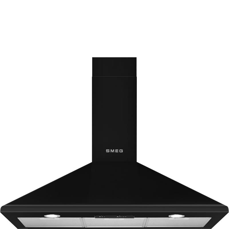 Витяжка пристінна KSED95NEE 90 см колір чорний Smeg (VICTORIA) Витяжка пристінна KSED95NEE 90 см колір чорний Smeg (VICTORIA)