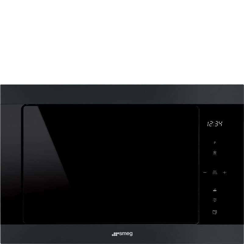 Вбудована мікрохвильова піч FMI325N чорна матова Smeg (CLASSICA)