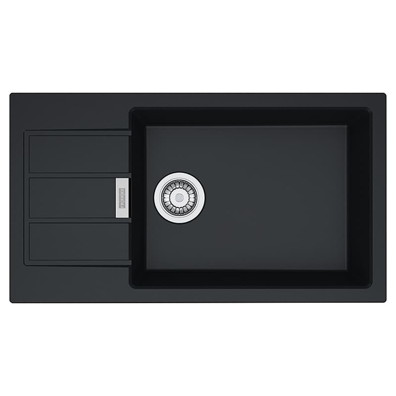 Мойка с сифоном тектонайт S2D Slim 611-78 XL черный Franke (143.0627.384) (второй сорт)