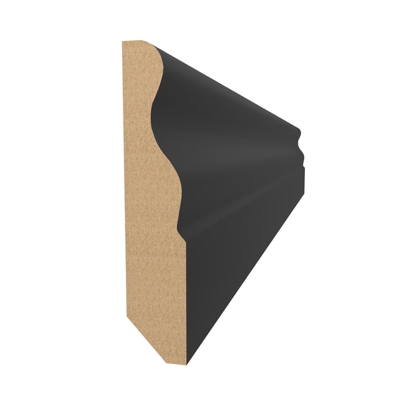 Плінтус MDF AGT SPR-7007 723 Чорний шовк Soft Touch 2800х80х16 мм (уп.6 шт.)
