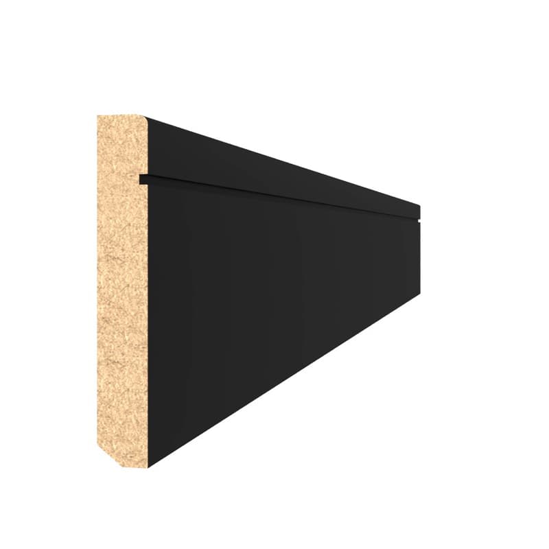 Плінтус MDF AGT SPR-7028 723 Чорний шовк Soft Touch 2800х80х16 мм (уп.8 шт.)
