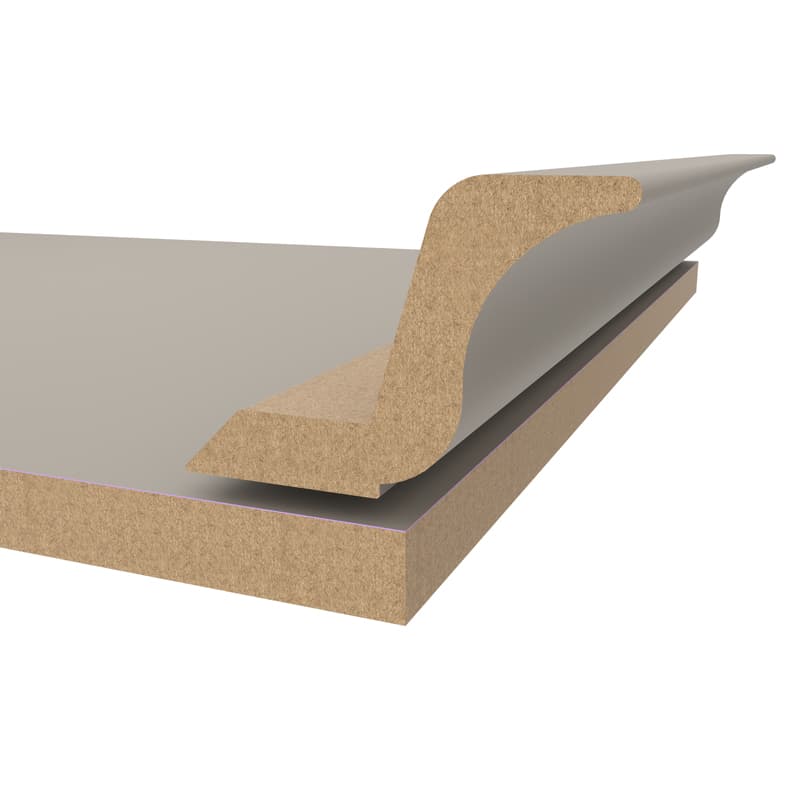 Карниз МДФ AGT MP-2445-R 3020 Сафари серый supramat 2800x97x30mm Карниз МДФ AGT MP-2445-R 3020 Сафари серый supramat 2800x97x30mm
