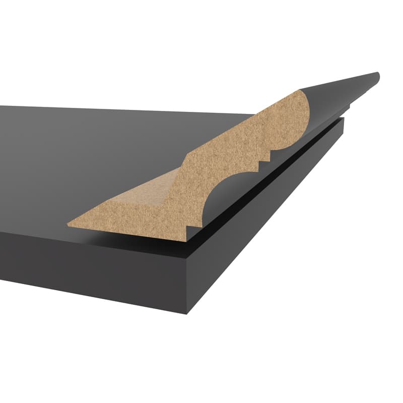 Карниз МДФ AGT MP-1210 3023 Тёмно-серый supramat 2800x84x22mm Карниз МДФ AGT MP-1210 3023 Тёмно-серый supramat 2800x84x22mm
