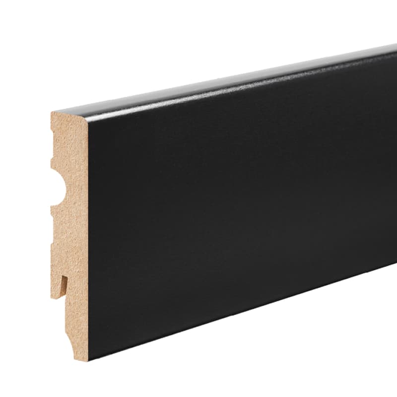 Плінтус Cezar МДФ 9005  Black 80x13x2200 мм