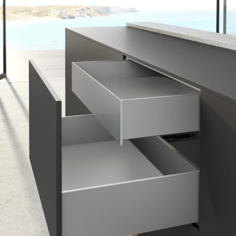 Комплект внутреннего ящика AvanTech YOU Q L=600 H=139 ШК=600 серебро Hettich