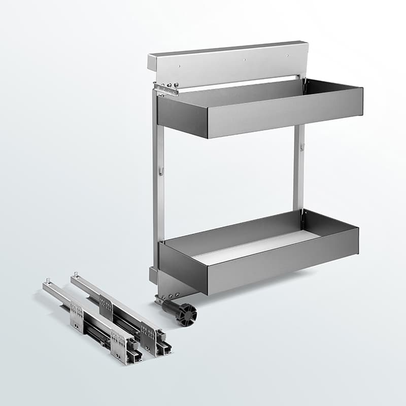 Карго Iris 300мм графит боковое левое 2 полки с доводчиком Muller Карго Iris 300мм графит боковое левое 2 полки с доводчиком Muller