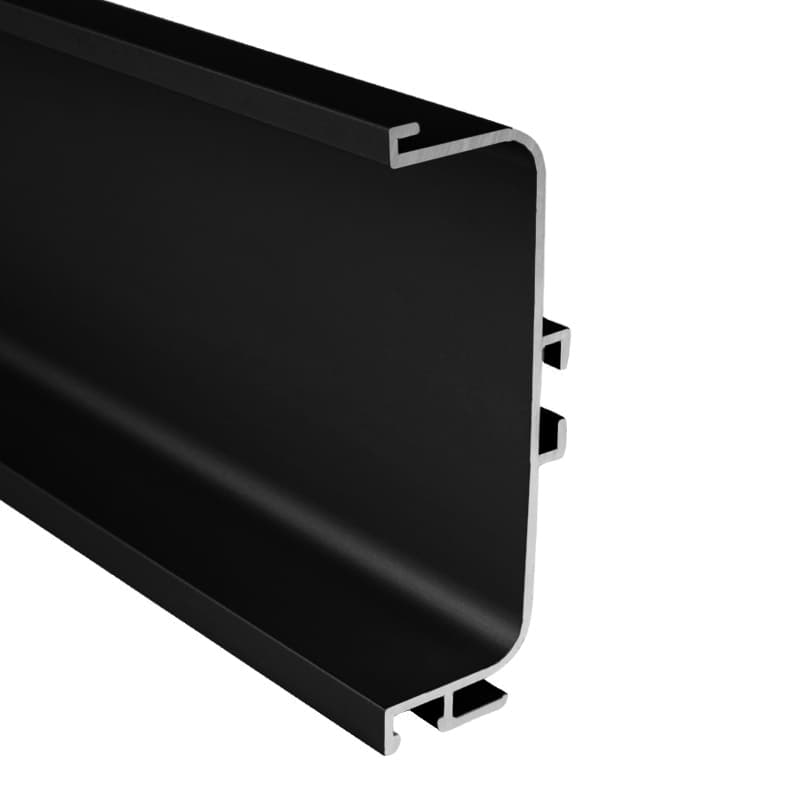 Профіль GOLA горизонтальний із пазом для LED Ferro Fiori, L=4100 мм, type C, чорний гладкий Профіль GOLA горизонтальний із пазом для LED Ferro Fiori, L=4100 мм, type C, чорний гладкий