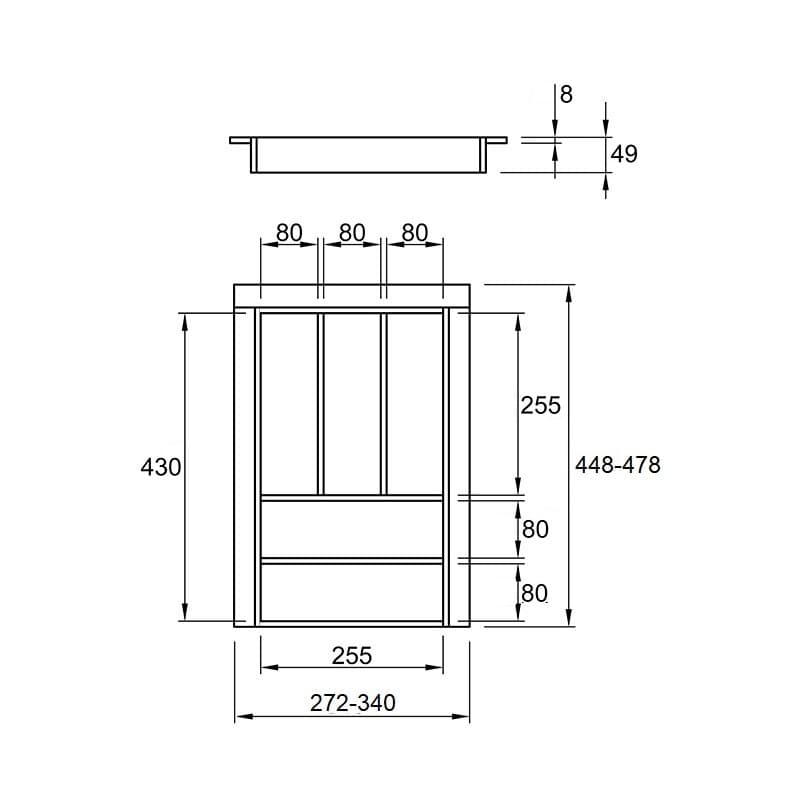 Организация для столовых приборов классическая 400 W = 340 L = 478 (LK.340.478) Антрацит Организация для столовых приборов классическая 400 W = 340 L = 478 (LK.340.478) Антрацит