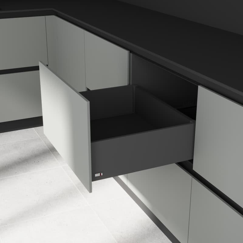 Комплект для шухляди Muller Box profi line 3D L=400 Н=127 антрацит Комплект для шухляди Muller Box profi line 3D L=400 Н=127 антрацит