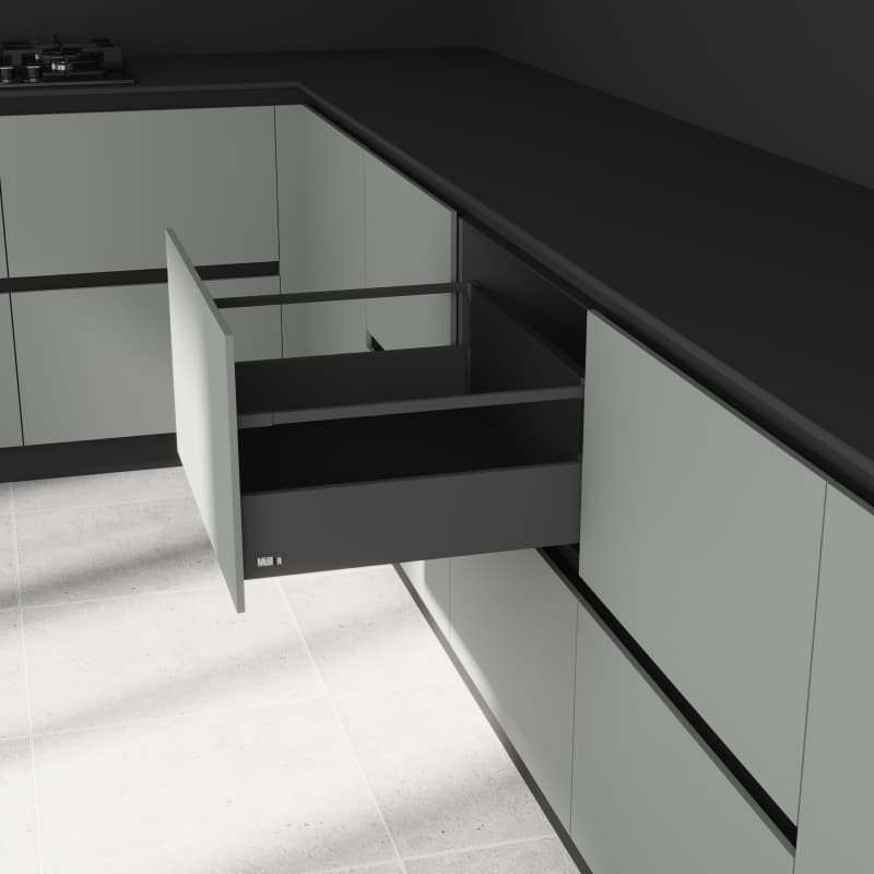 Комплект для ящика Muller Box profi line 3D L=500 Н=127 (+1 рейлинг) антрацит Комплект для ящика Muller Box profi line 3D L=500 Н=127 (+1 рейлинг) антрацит