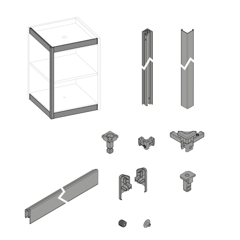 FurnSpin CADRO Standart, полный комплект, черный матовый (9360943) Hettich FurnSpin CADRO Standart, полный комплект, черный матовый (9360943) Hettich