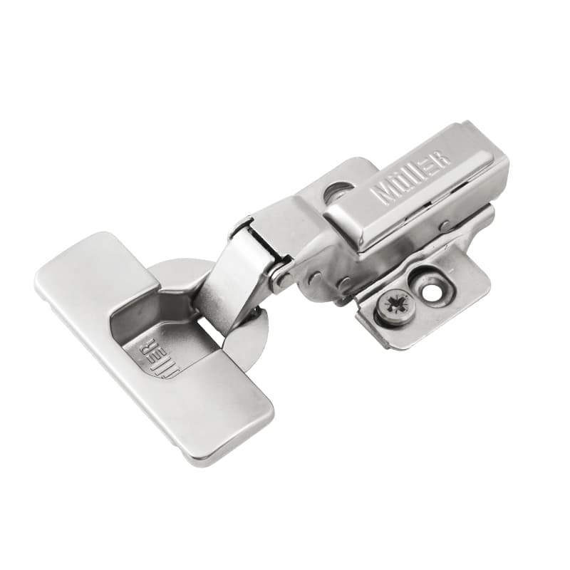 Завіса Clip-On, 105°, внутрішня, з дотягувачем, нікель, 3D Muller Profi Line