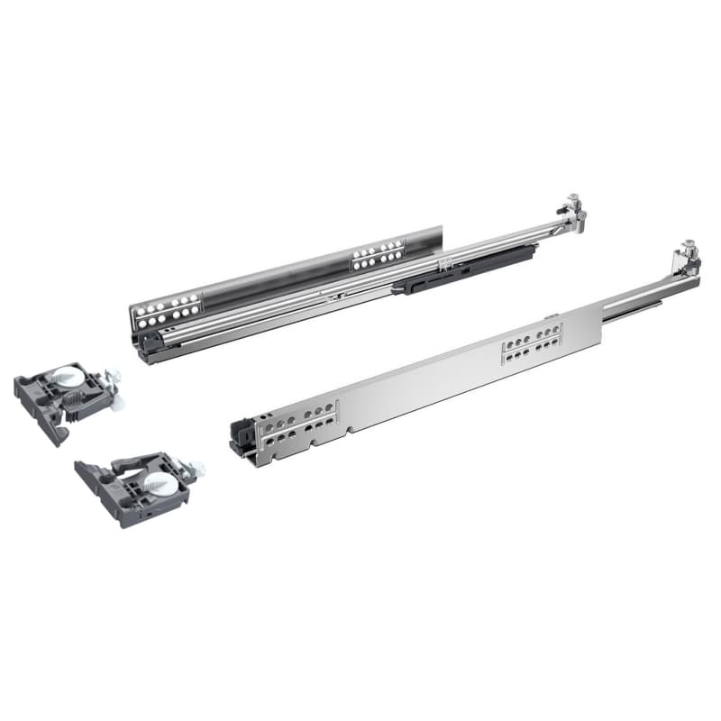 Комплект напрямних прихованого монтажу Quadro V6 5D L=600 Silent System (дотяг) повн.в., M (30кг) Hettich