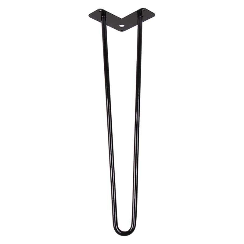 Ніжка меблева HAIRPIN Leg 2ROD Big h55см чорна глянсова