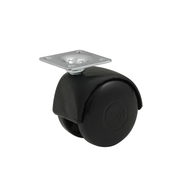 Ролик пластиковый HTS 404 с площадкой, Ø 40мм, max 20кг, черный Ролик пластиковый HTS 404 с площадкой, Ø 40мм, max 20кг, черный