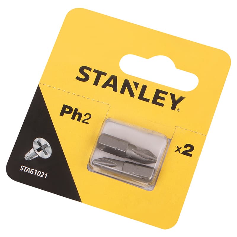Біти Ph2, 25мм, 2шт. STA61021 Stanley Біти Ph2, 25мм, 2шт. STA61021 Stanley