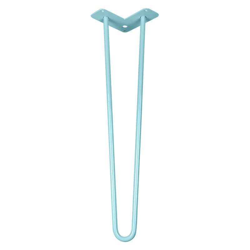 Ножка мебельная HAIRPIN Leg 2ROD Big h55см азур (бирюзовая) Ножка мебельная HAIRPIN Leg 2ROD Big h55см азур (бирюзовая)